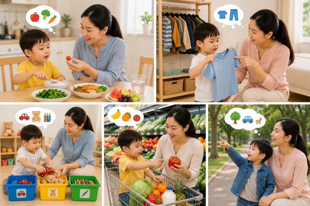 Phát triển nhận thức cho trẻ 3 4 tuổi qua sinh hoạt hằng ngày