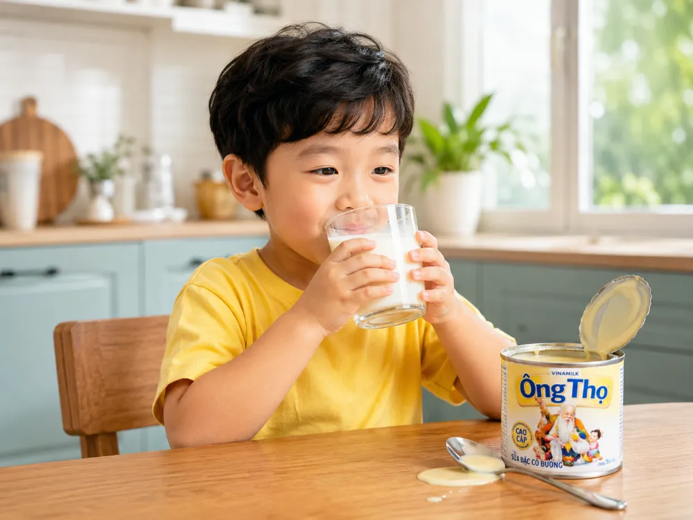 Trẻ 4 tuổi uống sữa Ông Thọ có tốt không