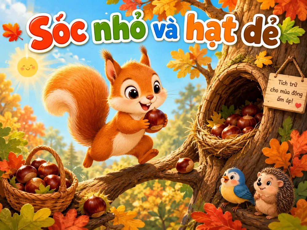 Sóc nhỏ và hạt dẻ