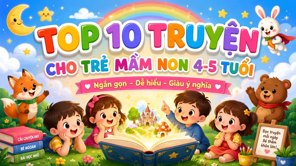 Top 10 truyện cho trẻ mầm non 4-5 tuổi nên kể cho bé