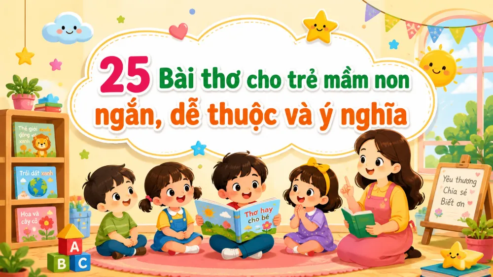 25 Bài thơ cho trẻ mầm non ngắn, dễ thuộc và ý nghĩa