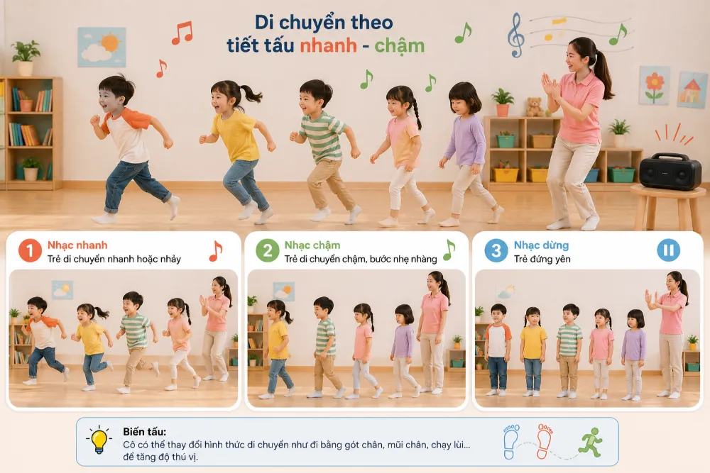 Di chuyển theo tiết tấu nhanh - chậm