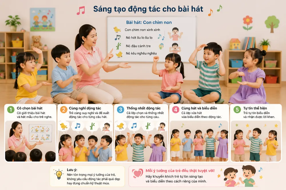 Sáng tạo động tác cho bài hát