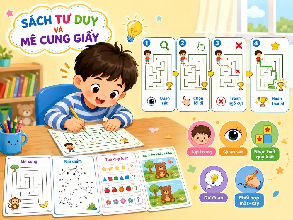 Sách tư duy và mê cung giấy