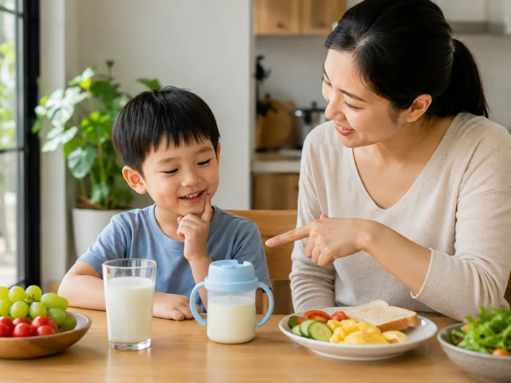 Việc chọn sữa cho trẻ 5 tuổi nên dựa trên thể trạng, khẩu phần ăn và nhu cầu dinh dưỡng tổng thể của trẻ.