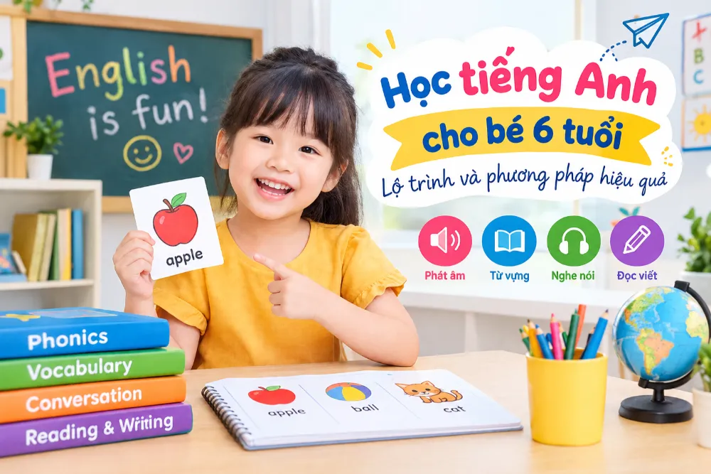 học tiếng anh cho bé 6 tuổi