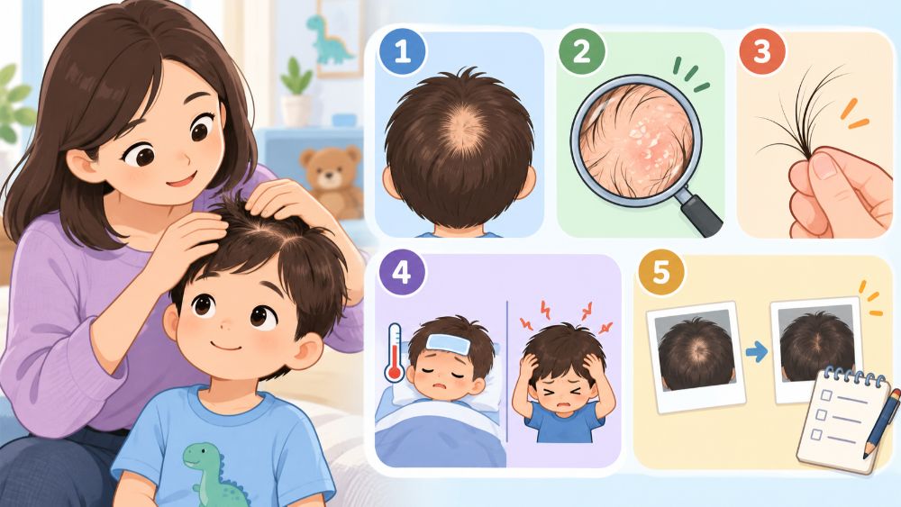 Cha mẹ có thể kiểm tra gì khi trẻ 6 tuổi bị rụng tóc