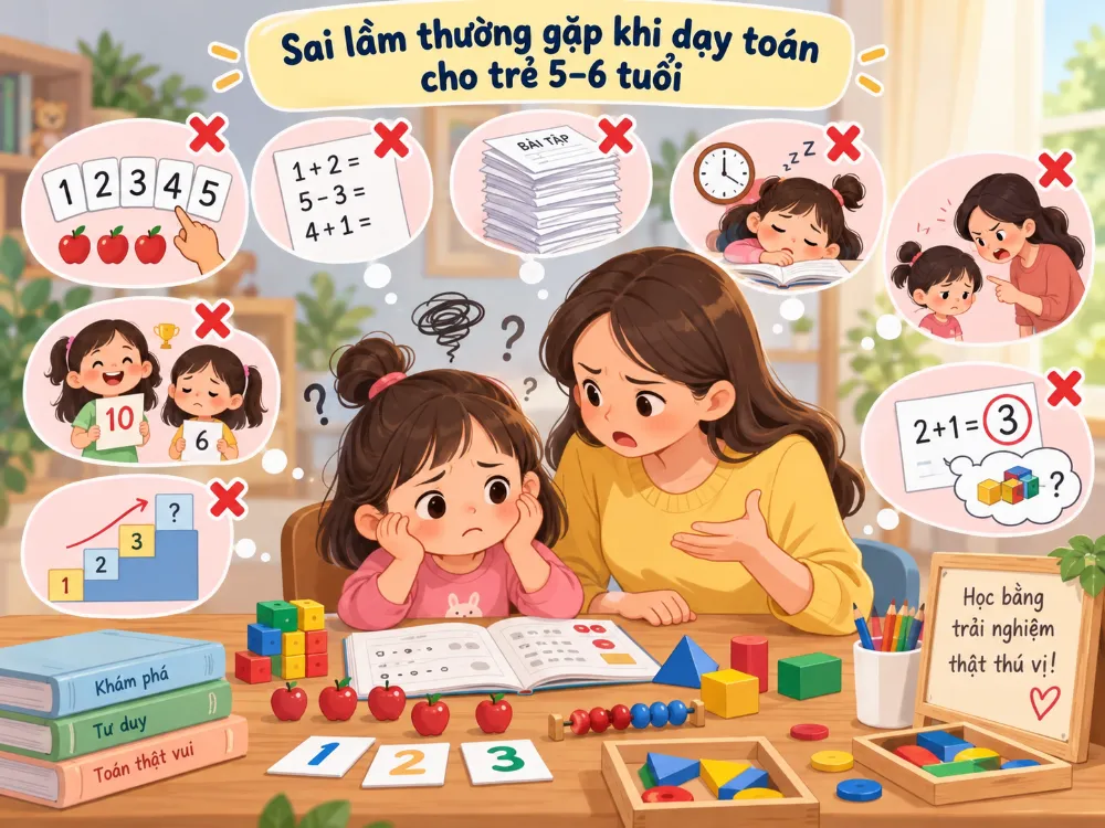 Sai lầm thường gặp khi dạy toán cho trẻ 5 6 tuổi