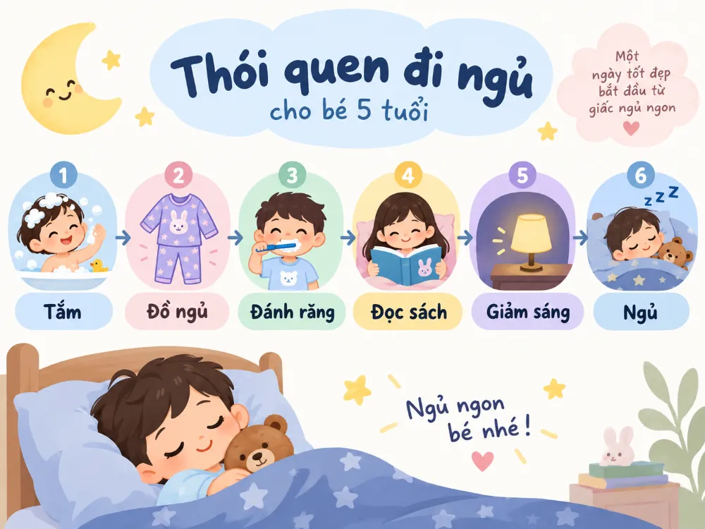 routine trước giờ ngủ cho trẻ