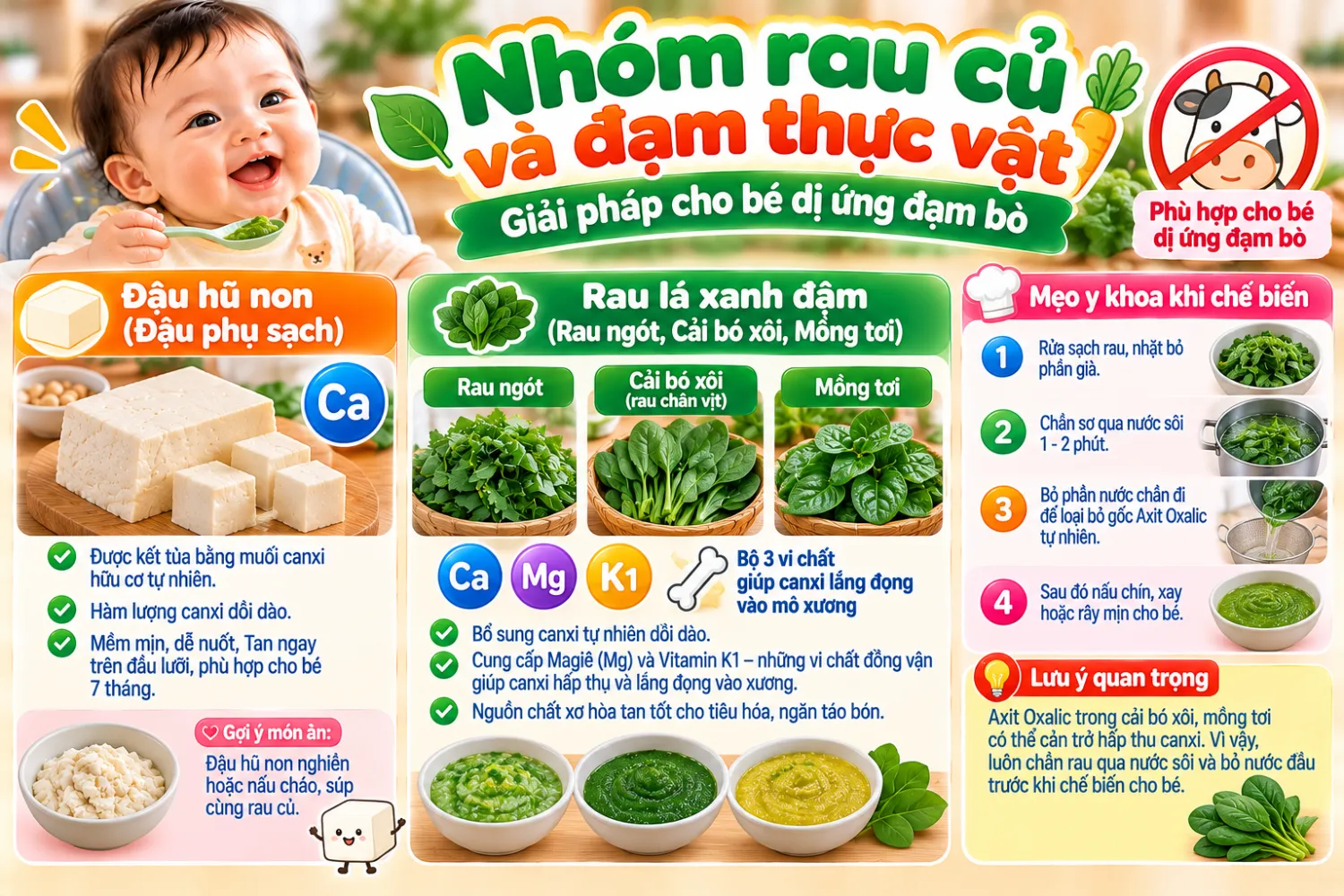 Nhóm rau củ và đạm thực vật