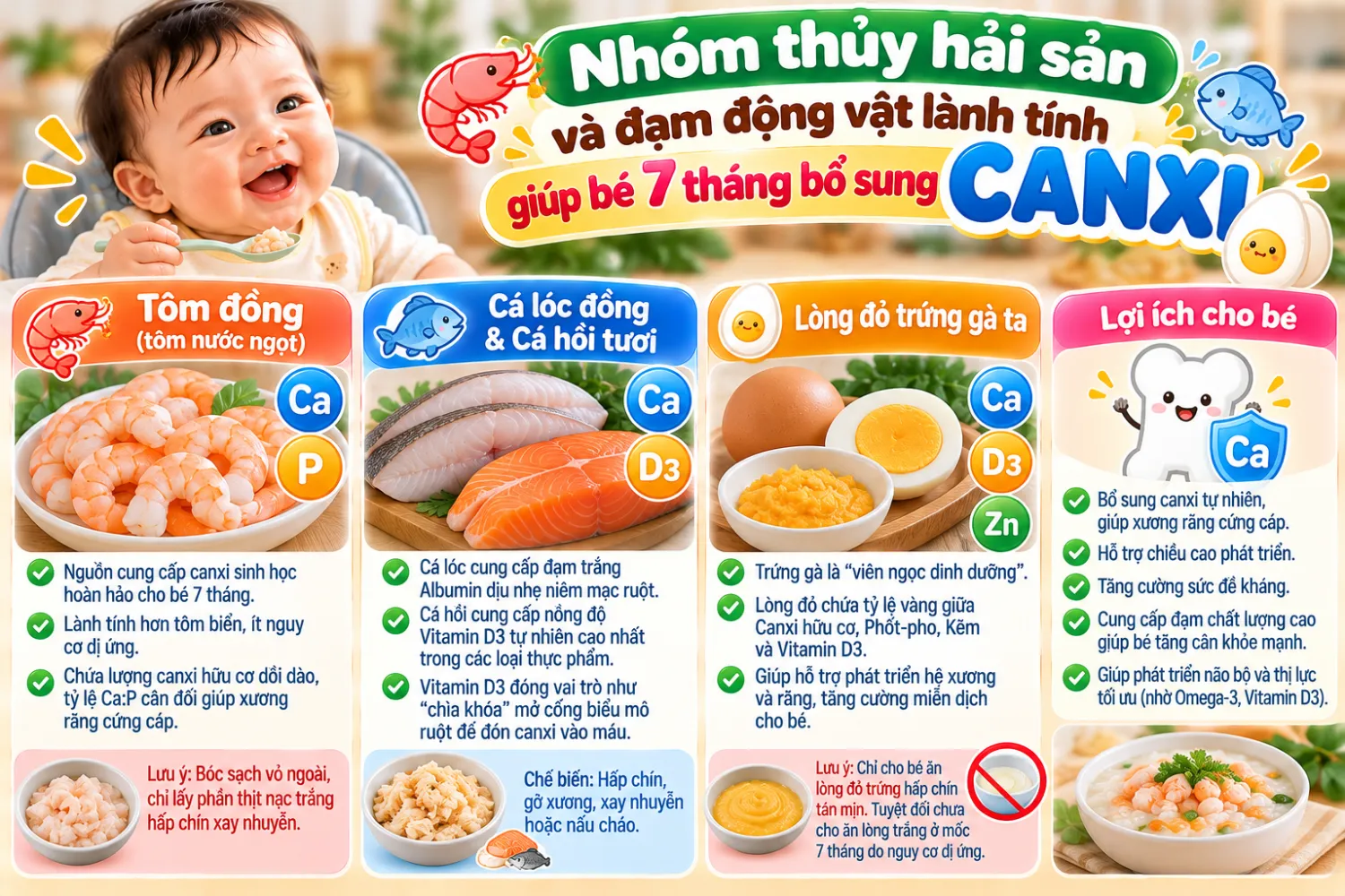 Nhóm thủy hải sản và đạm động vật lành tính