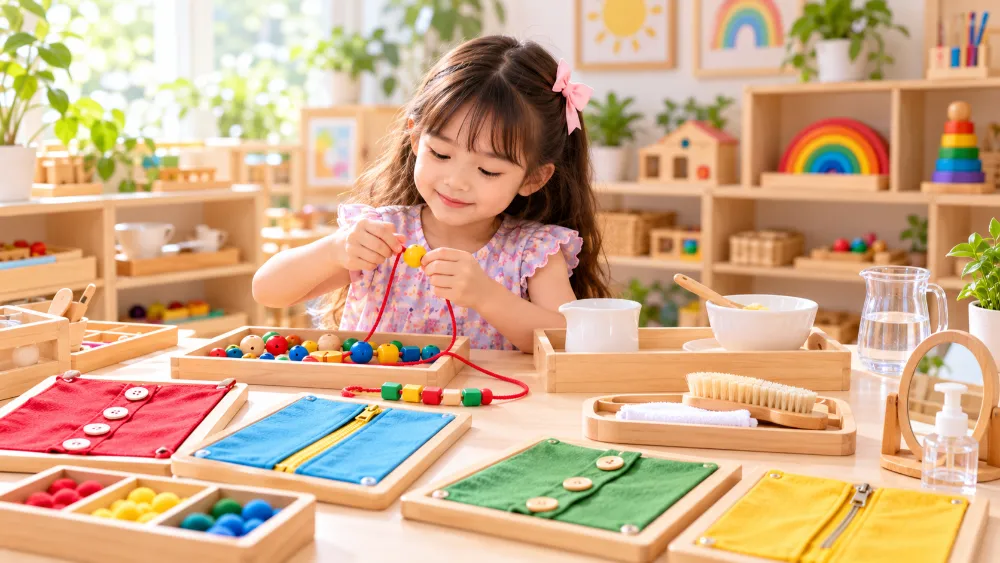 Đồ chơi kỹ năng sống và Montessori