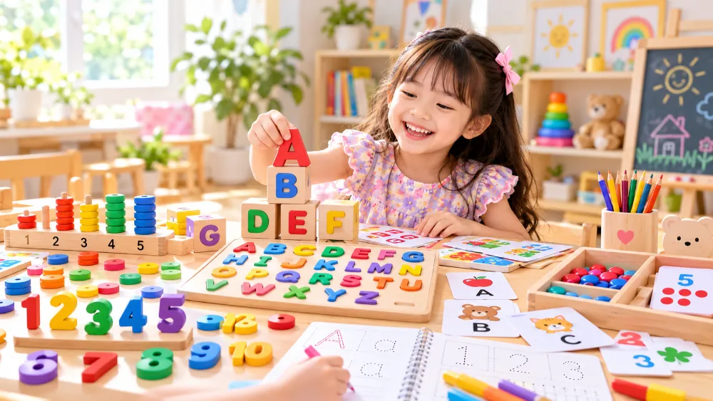 Đồ chơi học chữ, số và chuẩn bị vào lớp 1
