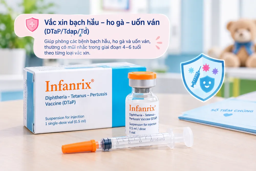 Vắc xin bạch hầu - ho gà - uốn ván